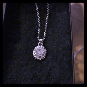 Silver diamond necklace